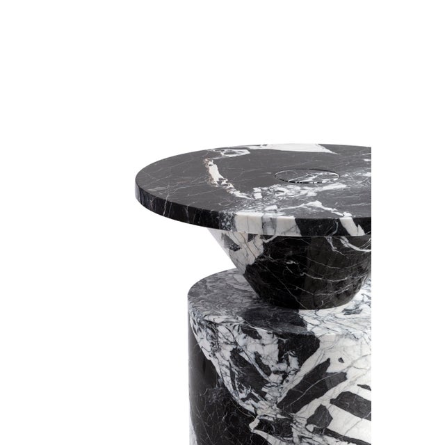 MMairo Modern Coffee Table in Natural Italian Marble by Karen Chekerdjian For Sale - Image 4 of 8