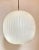 60s pendant light, diffuser (h.42cm.) In opal white glass and brass structure European Plug (up to 250V).The wiring of...