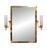 Goldenrod Mid-Century Modern Brass Wall Mirror with Lighting, Italy, 1950s For Sale - Image 8 of 8