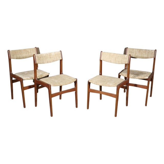 Mid 20th Century Erik Buch Style Chairs - 4 Pieces For Sale