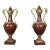 19th C Pair Palace Sized Rouge Marble and Bronze Mounted Cassolettes Urns For Sale