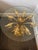 Gold Vintage Hollywood Regency Gilt Metal Flower Leaf and Glass Side Table For Sale - Image 8 of 12
