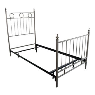 Late 19th Century Antique Twin Iron Bed For Sale