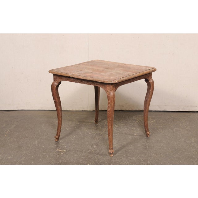 Chestnut 18th C. French Country Square-Shaped Table For Sale - Image 8 of 12