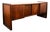 Mid Century Modern Credenza Oak Walnut 5 Drawer Wood Oak File Doors Vintage For Sale