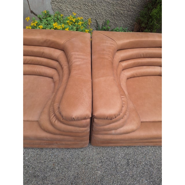 2000 - 2009 Modern Model DS1025 Modular Sofa in Brown Leather by Ubald Klug for de Sede, 2000s, Set of 2 For Sale - Image 5 of 11