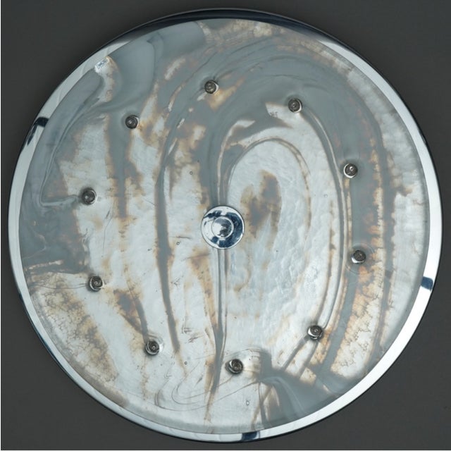 Silver Vintage Ceiling Light in Murano Glass by Egon Hillebrand for Hillebrand Lighting, 1980s For Sale - Image 8 of 8