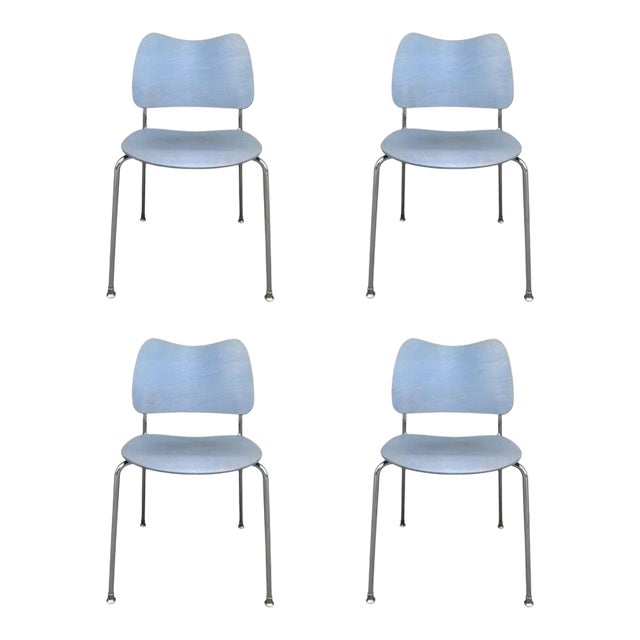 Swedish Lammhults Mobel Stacking Chairs - Set of 4 For Sale