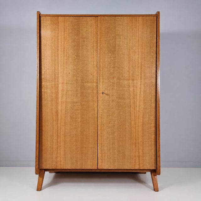 Brown Vintage Wardrobe in Ash by Tatra Nabytok, 1970s For Sale - Image 8 of 12