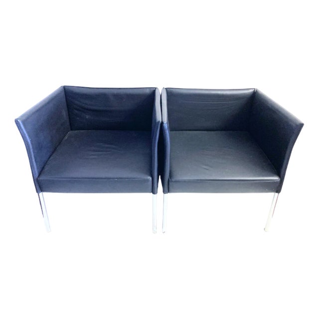 Leather Armchairs by KFF, 1990s, Set of 2 For Sale