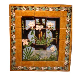 Majolica Tile Panel, Portugal Circa 1900 Was $4950 For Sale