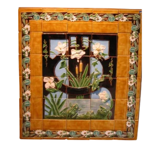 Majolica Tile Panel, Portugal Circa 1900 Was $4950