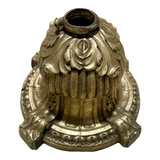 Antique Victorian / Rococo Acanthus Leaf Design Bronze Ceiling Light Plate For Sale