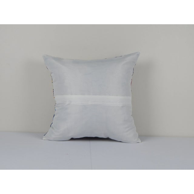 Ikat Patchwork Cushion Cover For Sale - Image 4 of 5