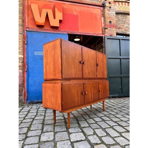 Teak Highboard with Round Handles For Sale - Image 11 of 11
