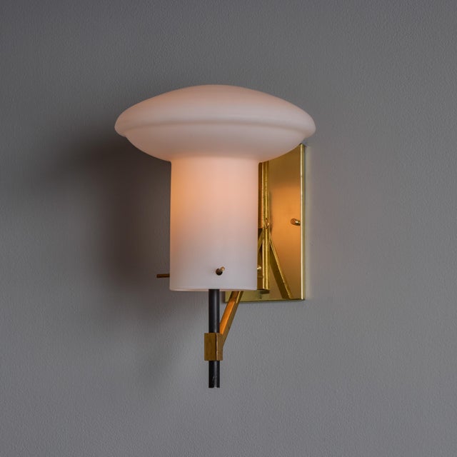 1970s Sculptural Glass and Brass Sconces Attributed to Ignazio Gardella - a Pair For Sale - Image 16 of 17