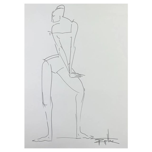 Catherine Zygadlewicz, Standing Girl, Drawing on Paper, 2019 For Sale