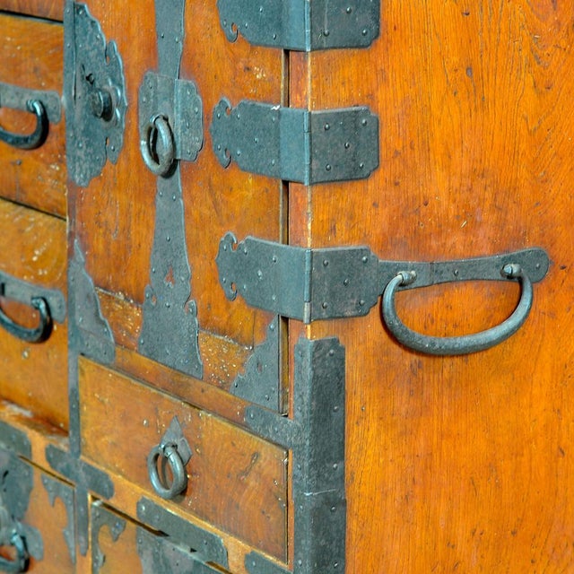 Japanese Tansu Chest of Drawers, 1890s For Sale - Image 11 of 13