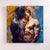 Figurative Heartstrings by Jon Wassom | Mixed Media on Panel depicting two figures embracing. For Sale - Image 3 of 5