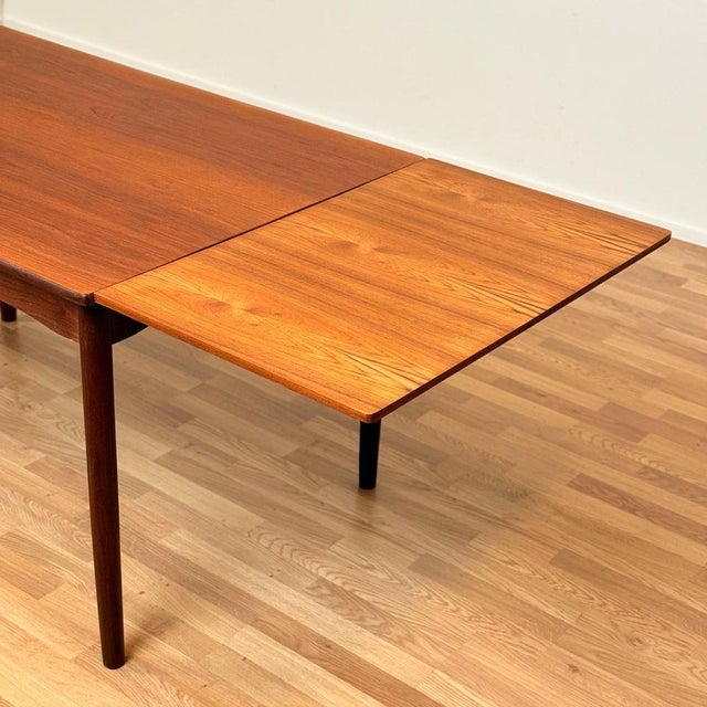 Vintage Danish Dining Table in Teak, 1950s For Sale - Image 4 of 11