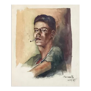Frank Edward Zuccarelli Young Man With Cigarette 1943