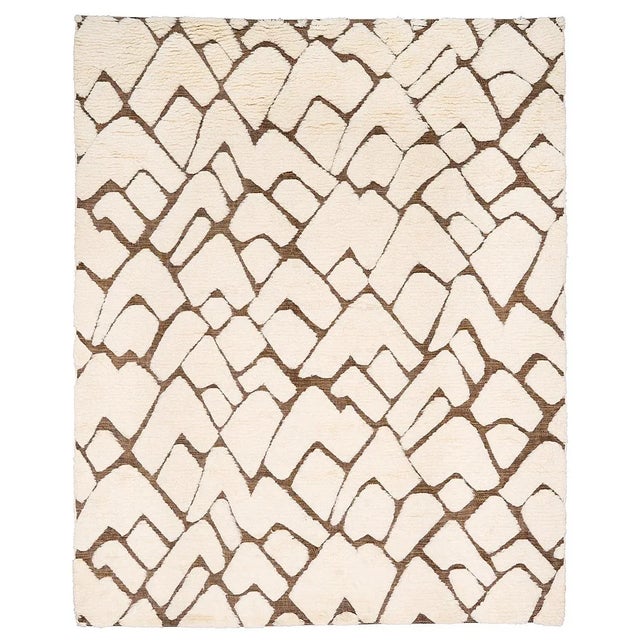 2020s Schumacher Zimba 10' x 14' Rug in Ivory & Brown For Sale - Image 5 of 5