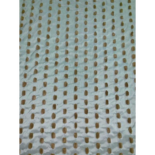 Vintage Mid-Century Modern Textured Chenille Stripe Fabric 5.5 Yards For Sale - Image 4 of 5