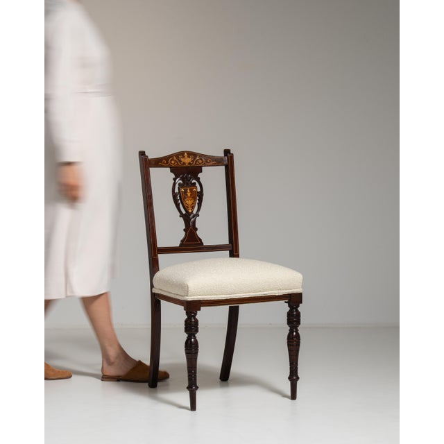 19th Century Victorian Mahogany Chair with Upholstered Seat For Sale In Greensboro - Image 6 of 11
