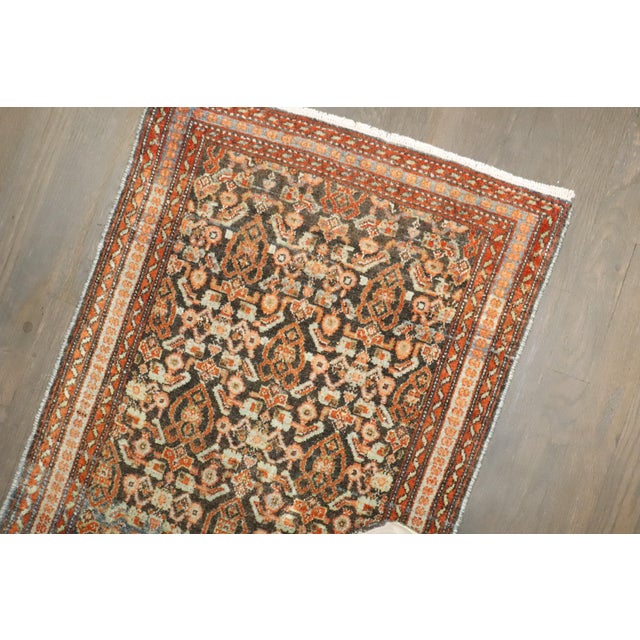 Textile Antique Zabihi Collection Persian Senneh Small Rugs For Sale - Image 7 of 8