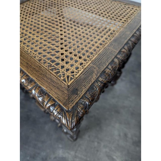 Henri II Chairs in Openwork Carved Oak with Caned Seats, Set of 6, in Very Good conditions.