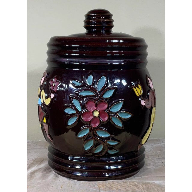 Vintage 1960s Ceramic Cookie Jar For Sale - Image 9 of 13
