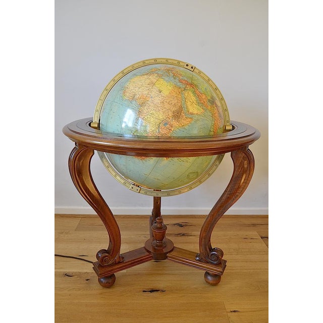 Great stand globe from Columbus Verlag Paul Oestergaard The draft of this globe dates from the 1940s 1950s Over the years,...