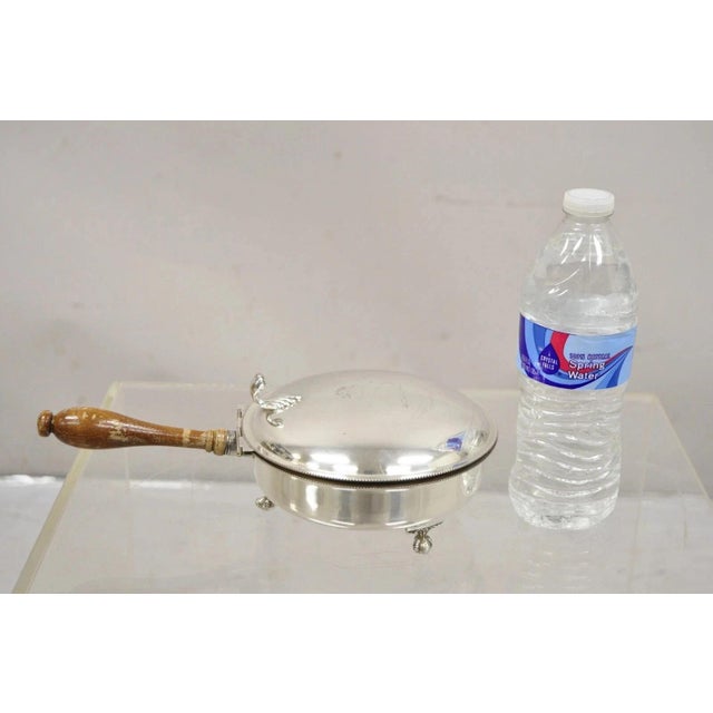 Vintage EPC Sheffield English Victorian Silver Plated Hinged Lid Silent Butler. Item featured is raised on ball and claw...