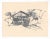 1950s Norman Kent Covered Bridge Drawing For Sale - Image 4 of 4
