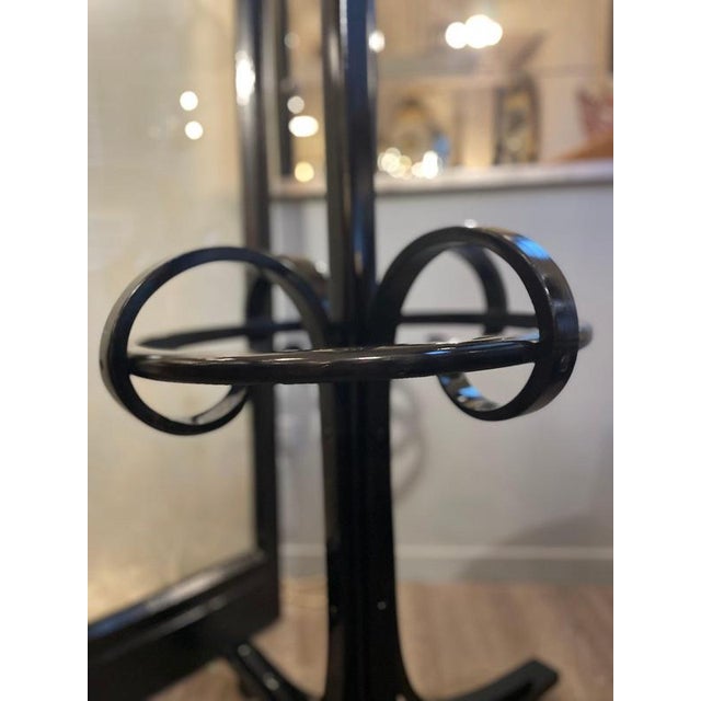 Brown Coat Stand in Black Ebonized Wood from Thonet, 1990s For Sale - Image 8 of 13