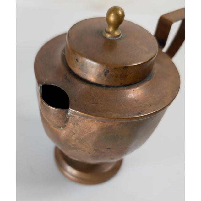 20th Century Arts and Crafts Deco Style Copper Sugar and Creamer by Joseph Heinrichs For Sale - Image 9 of 13