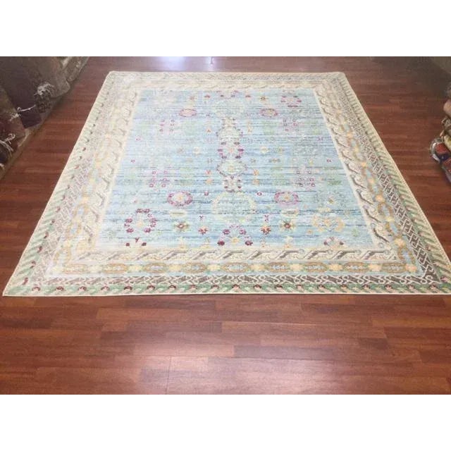 Textile Turkish Oushak Design Silk Rug-Excellent , 8éx10"5" For Sale - Image 7 of 7