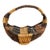 Folk Art Tricolored Gathering Basket For Sale