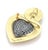Late 20th Century Gucci Convertible Hematite 18k Gold Heart Pendant Pin Necklace! For Sale - Image 5 of 6