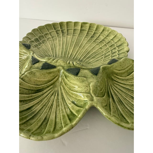 Mid 20th Century Vintage Shell Ceramic Serving Platter For Sale - Image 5 of 7