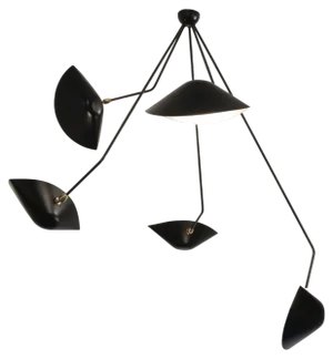 Spider 5 Broken Arms Ceiling Lamp by Serge Mouille
