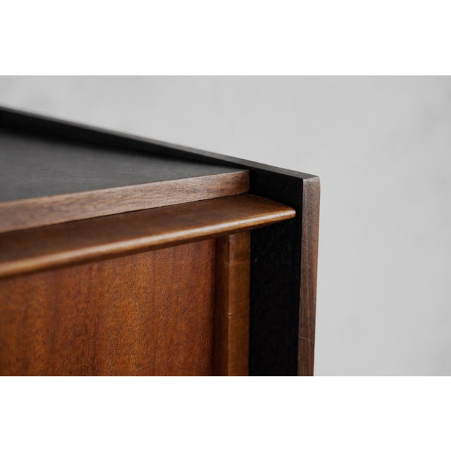 Mid-Century Danish Modern Teak Buffet with Hand-Painted Pattern, 1950s For Sale - Image 14 of 17