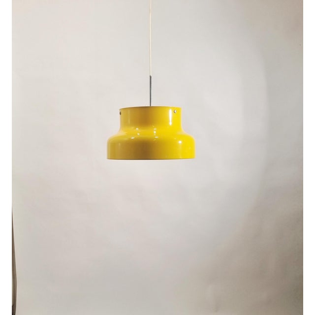 Mid-Century Modern Yellow Bumling Pendant Lamp by Anders Pehrson for Ateljé Lyktan, 1970s For Sale - Image 3 of 13
