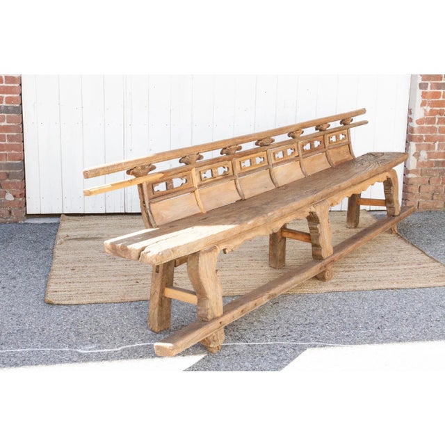 Masterful Very Long 18th Century Theater Bench For Sale - Image 12 of 12