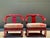 Vintage Candy Apple Lacquer Horseshoe Chairs After James Mont - A Pair For Sale - Image 10 of 12