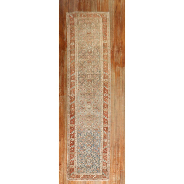 Early 20th Century Antique Persian Bidjar Runner - 3'3" x 13' For Sale - Image 5 of 9