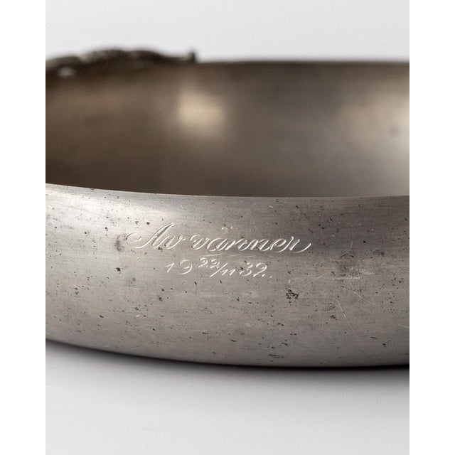 1930s Art Deco Pewter Bowl by Sylvia Stave for C.G. Hallberg, 1930s For Sale - Image 5 of 8