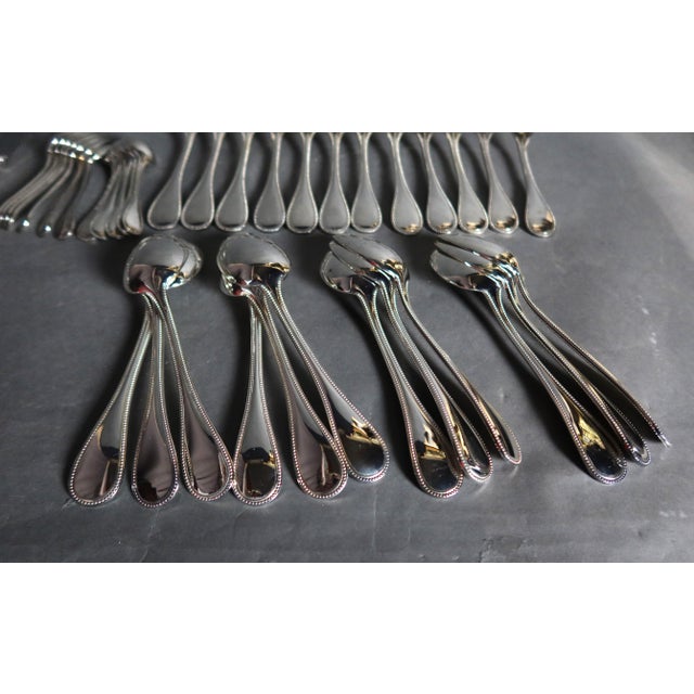Perles Cutlery from Christofle, Set of 61 For Sale - Image 5 of 11