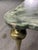 Metal 1960s Mid-Century Italian Coffee Table With Faux Marble Top and Brass Legs For Sale - Image 7 of 8