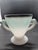 1960s Vintage Hazel Atlas Turquoise Ombre Creamer and Sugar Bowl Set in the Ovide Pattern Made of Platonite Milk Glass For Sale - Image 5 of 6